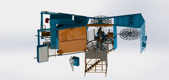 comprare Macchina di stampaggio a rotazione a tre bracci automatica a risparmio energetico fabbricazione online