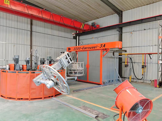 Turretto di polietilene ad alta capacità Roto Mold Machine Sistema di controllo PLC 1000 litri