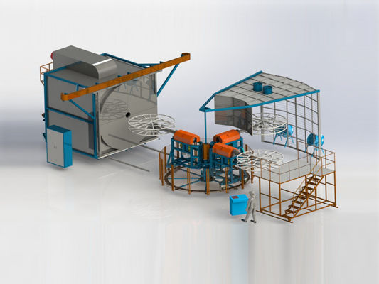 20-30 cicli/ora Flessibile Turret Rotomolding Machine OEM ODM