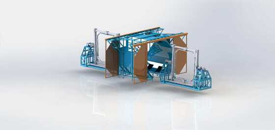 Grandi macchine di stampaggio a iniezione di tipo shuttle per macchine di stampaggio a rotazione ad alta efficienza